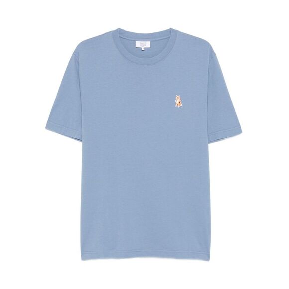 Maison Kitsune' Men Standing Fox Cotton T-Shirt